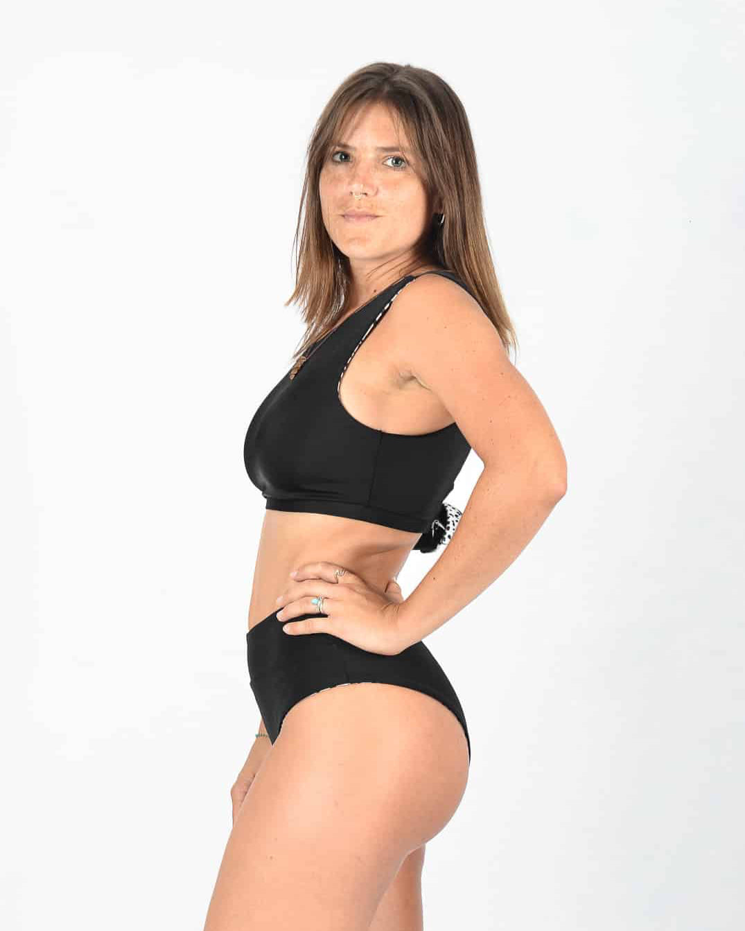 Flare Bikini Top black/salty-leo, Alice Bikini Bottom