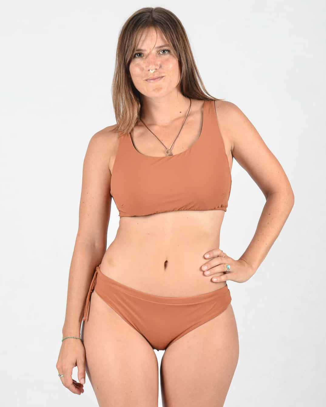 Bikini Top Audrey, Bikini Bottom Blush, caramel