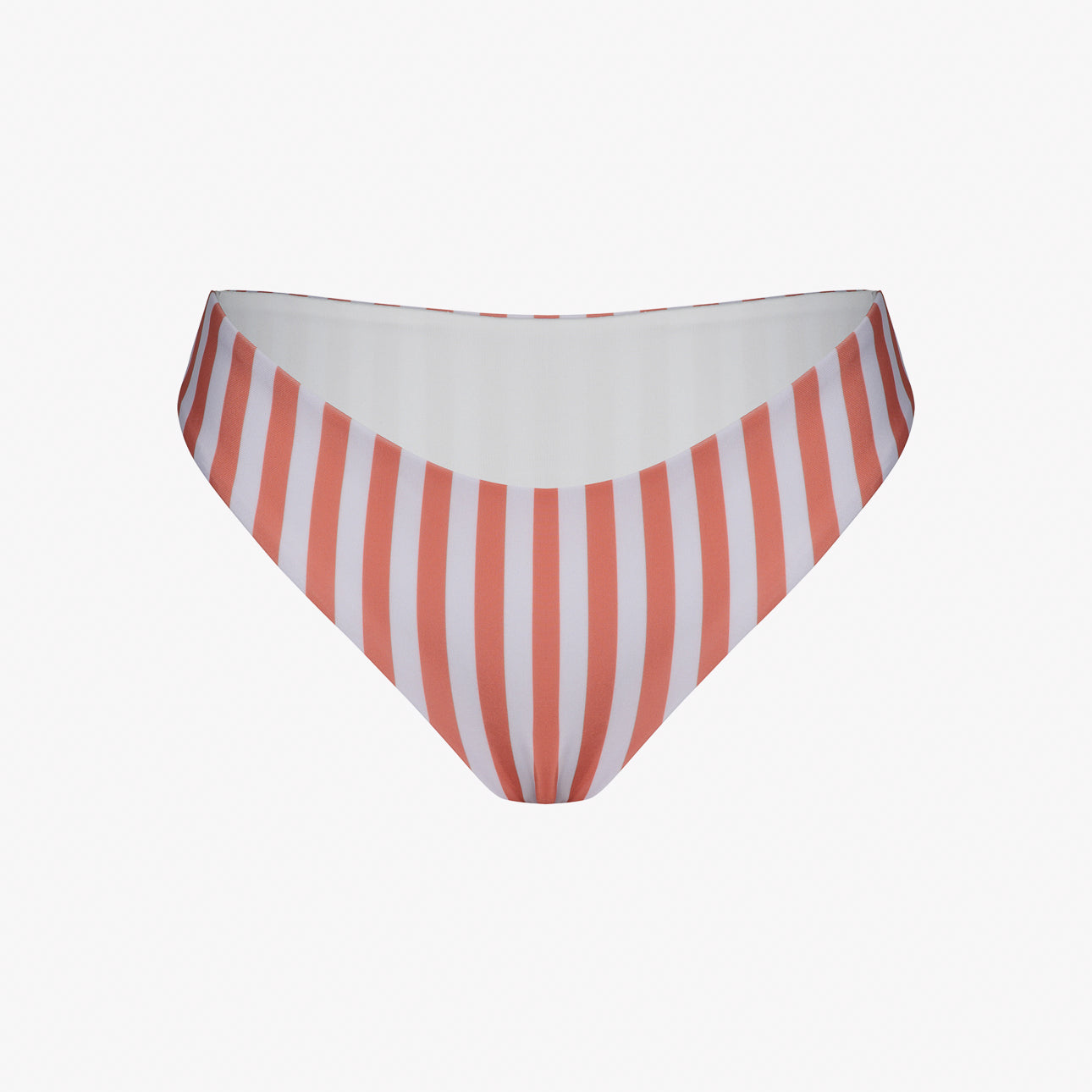 Die Luxe Bikinihose von Main Design besticht durch ihren brasilianischen Schnitt mit rot-weißen Längsstreifen. Hergestellt aus nachhaltigen Materialien, besticht sie durch ihr schlichtes, symmetrisches Design, das sowohl Stil als auch Umweltfreundlichkeit vereint.