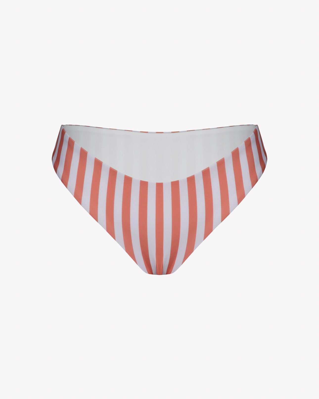 Die Luxe Bikinihose von Main Design besticht durch ihren brasilianischen Schnitt mit rot-weißen Längsstreifen. Hergestellt aus nachhaltigen Materialien, besticht sie durch ihr schlichtes, symmetrisches Design, das sowohl Stil als auch Umweltfreundlichkeit vereint.