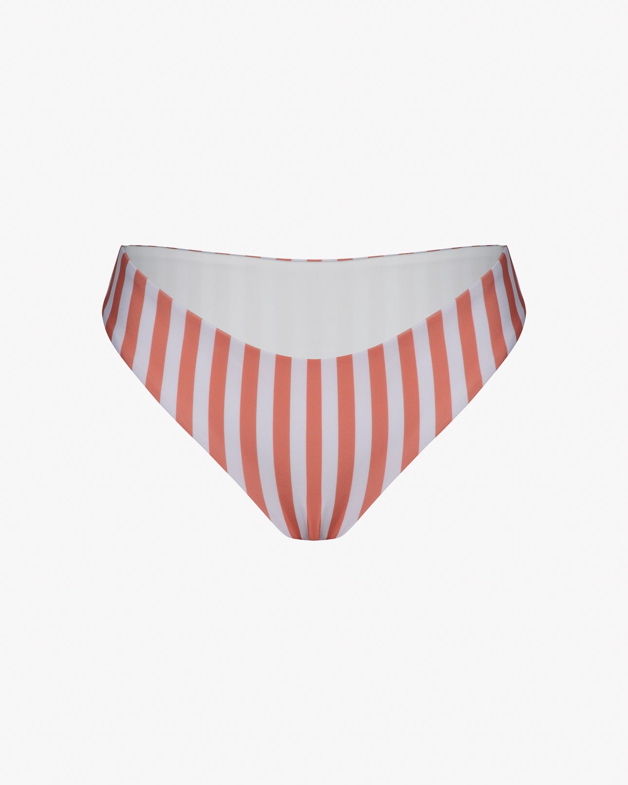 Die Luxe Bikinihose von Main Design besticht durch ihren brasilianischen Schnitt mit rot-weißen Längsstreifen. Hergestellt aus nachhaltigen Materialien, besticht sie durch ihr schlichtes, symmetrisches Design, das sowohl Stil als auch Umweltfreundlichkeit vereint.