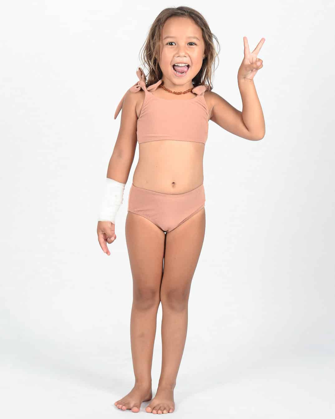MAIN Design Mia Girls Bikini in rhubarb pie