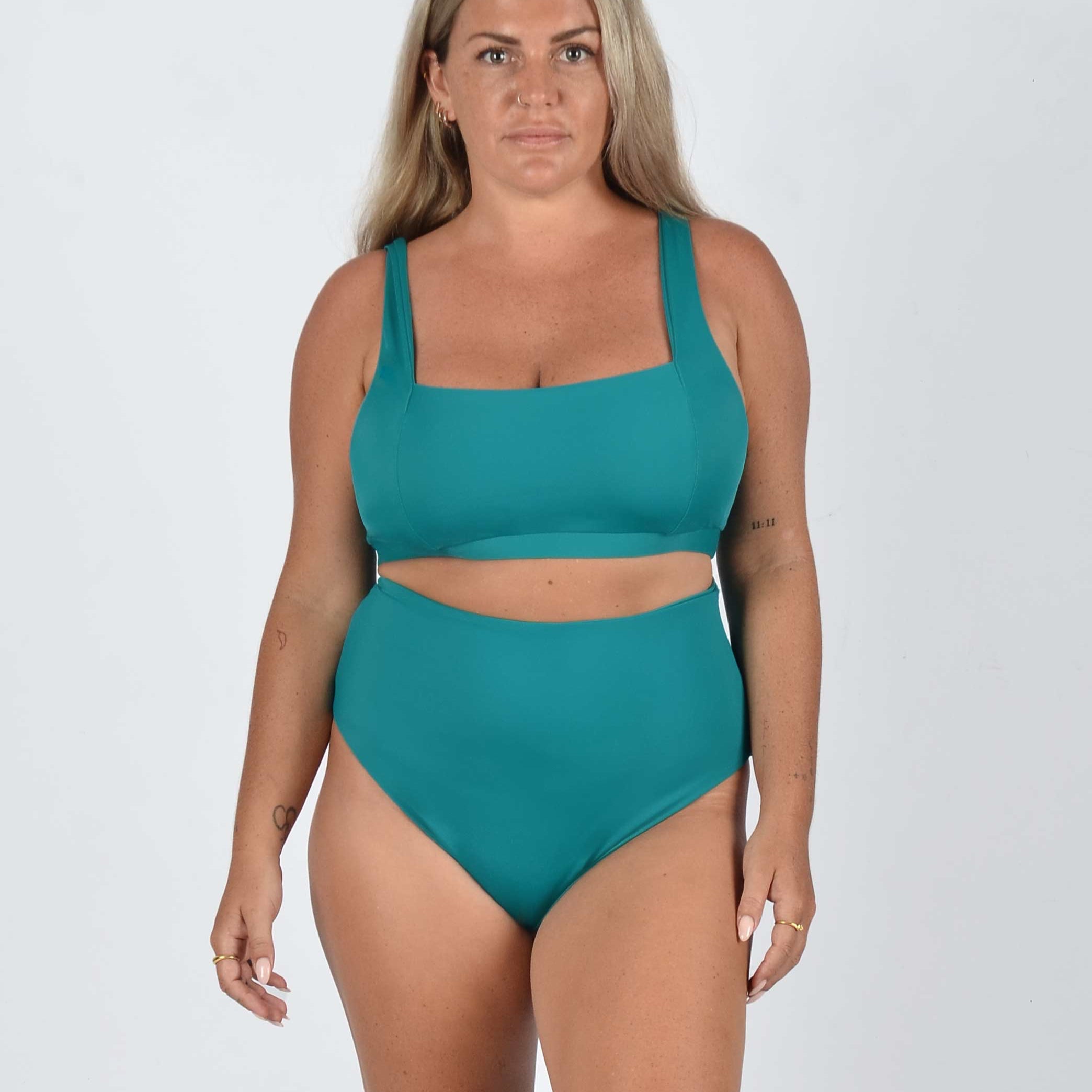 Rise Bikini Top, Posh Bottom, deep sea