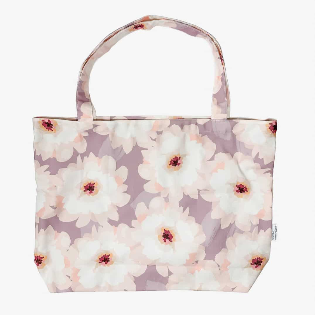 Tote bag purple flowers