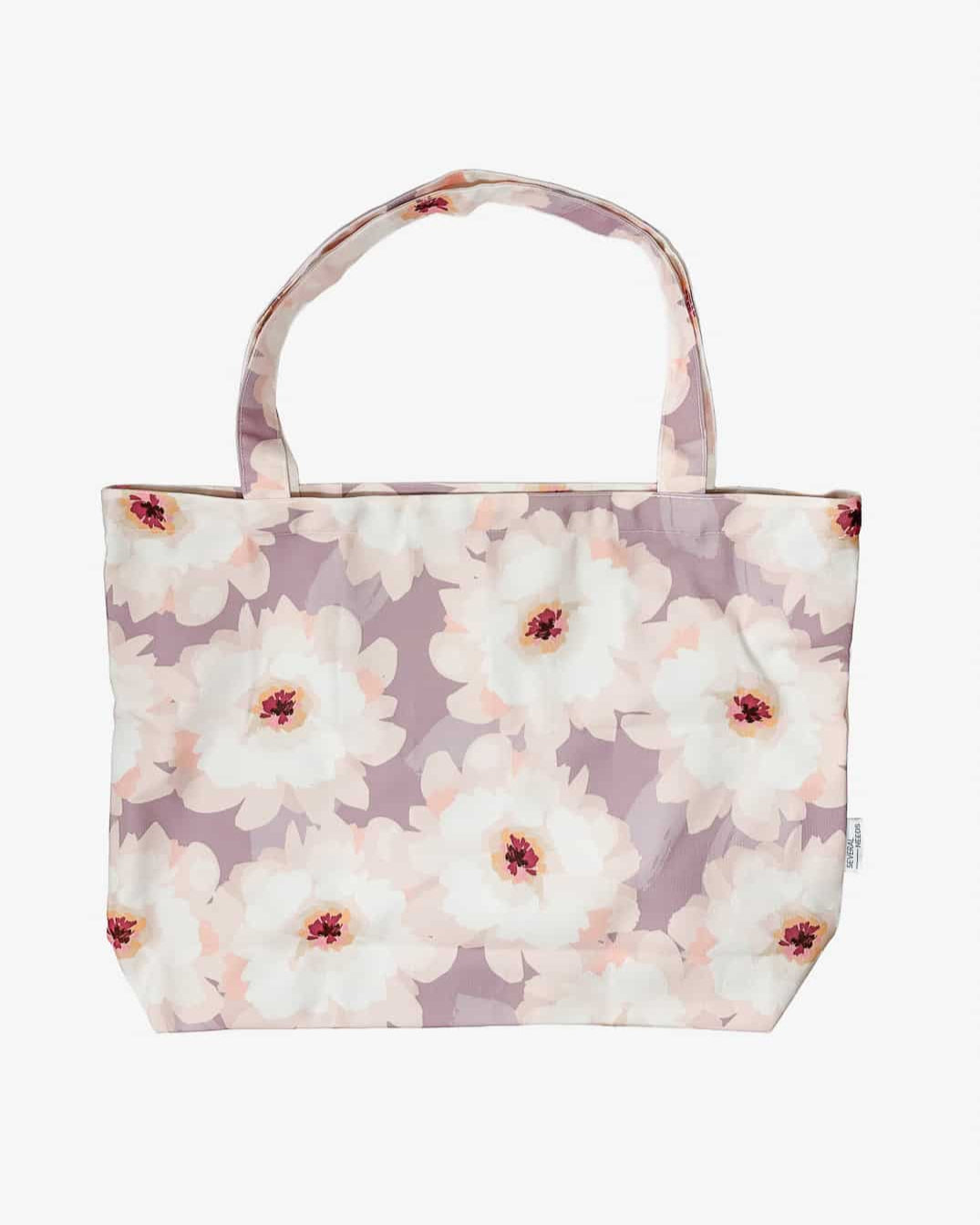 Tote bag purple flowers