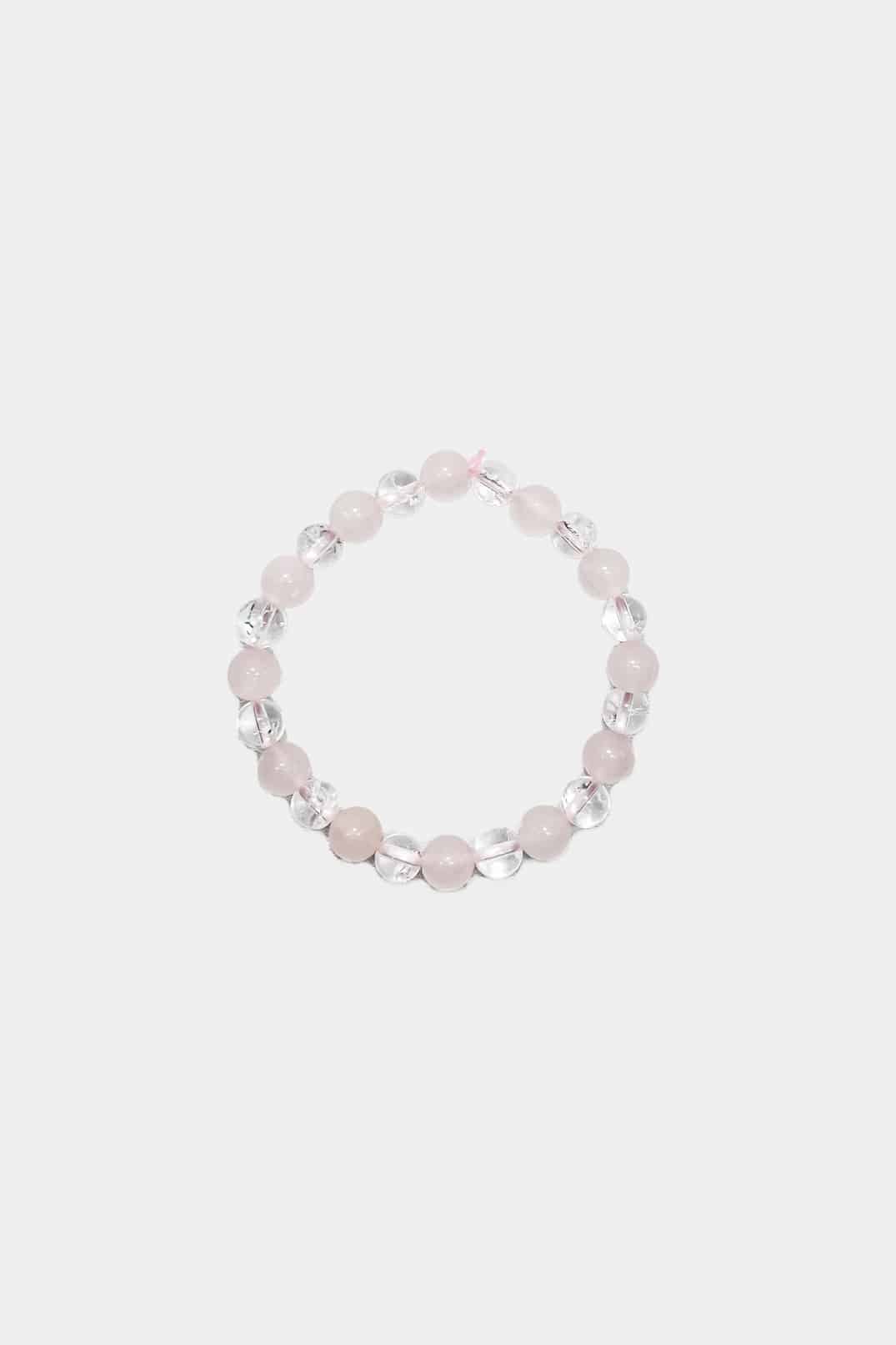 Kids gemstone bracelet rose quartz/crystal quartz