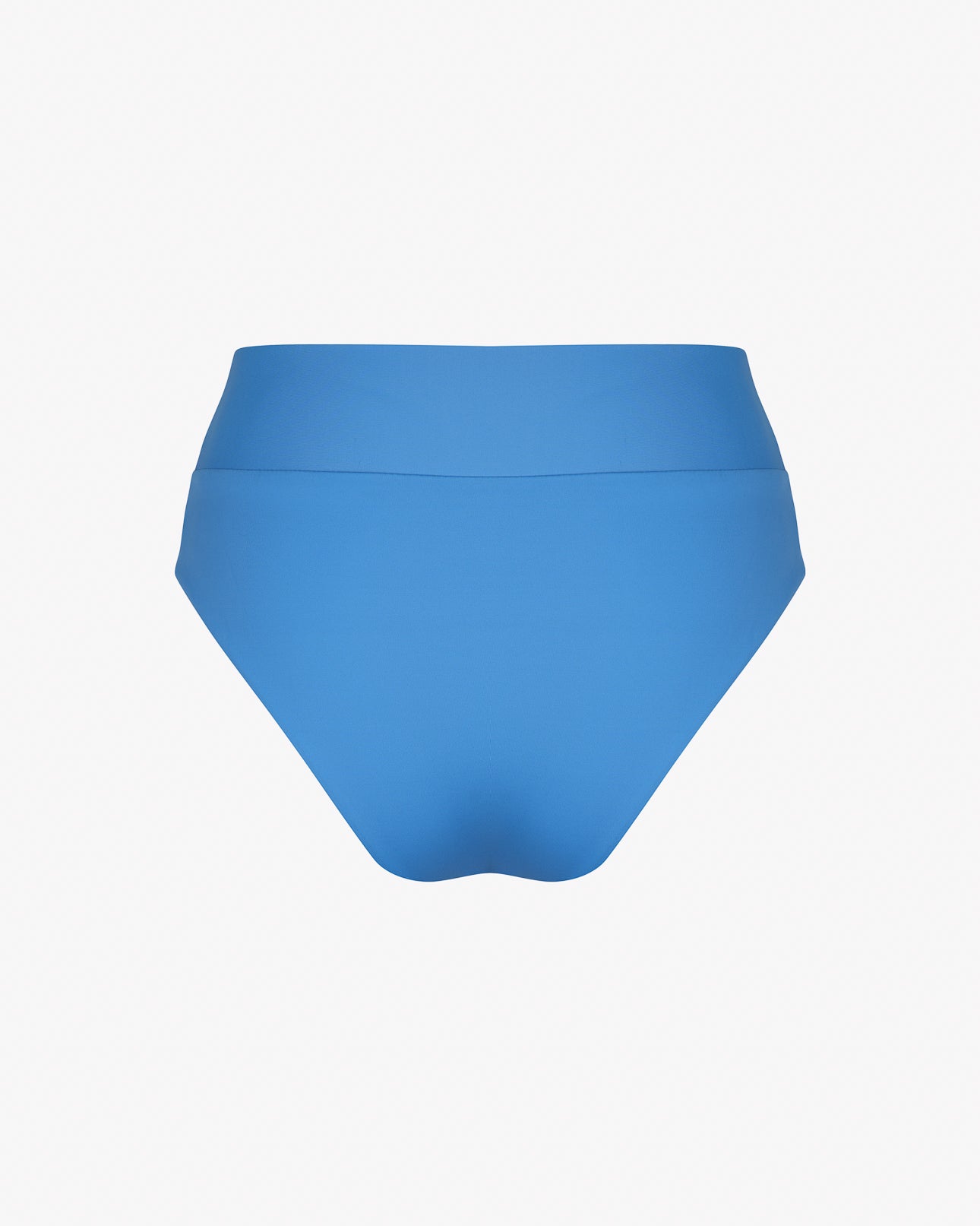 Main Design की Alice Bikini Hose शानदार रीसाइकिल सामग्री और chlorresistenter Stoff से बनी नीली High-Waisted महिलाओं की बिकिनी बॉटम है, जो सादे Ja पृष्ठभूमि पर प्रस्तुत की गई है।.