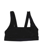 Das Betty Active Top von Main Design ist ein schwarzes ärmelloses Crop-Top mit breiten Trägern und einem Band am Saum. Dieses schlichte und doch stilvolle Top ist aus massivem schwarzem Stoff und aus recycelten Materialien gefertigt.