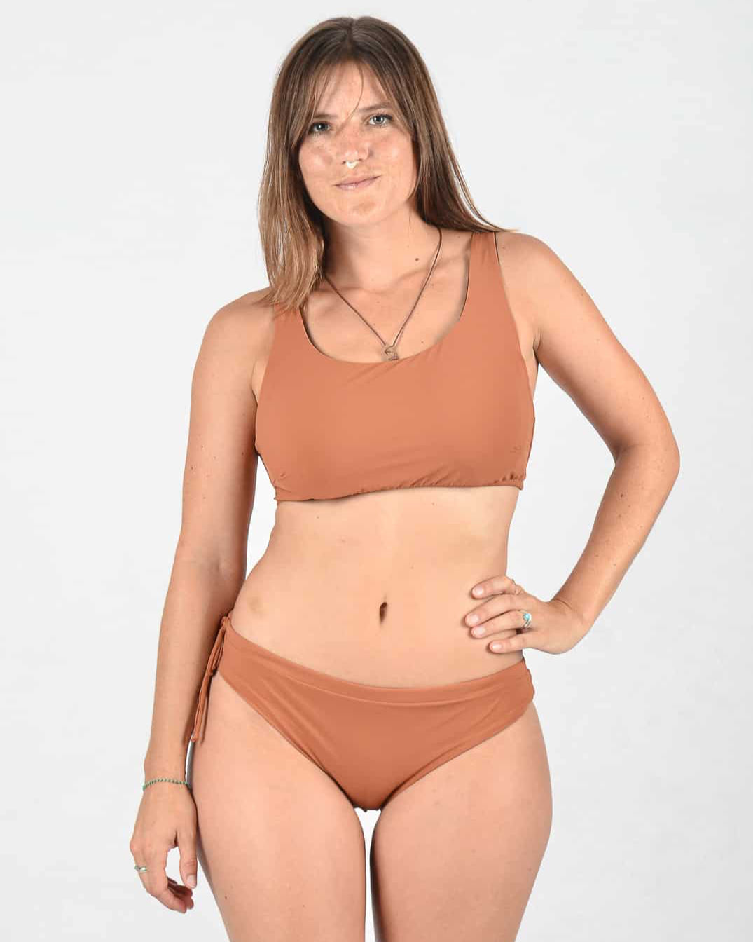 Bikini Top Audrey, Bikini Bottom Blush, caramel