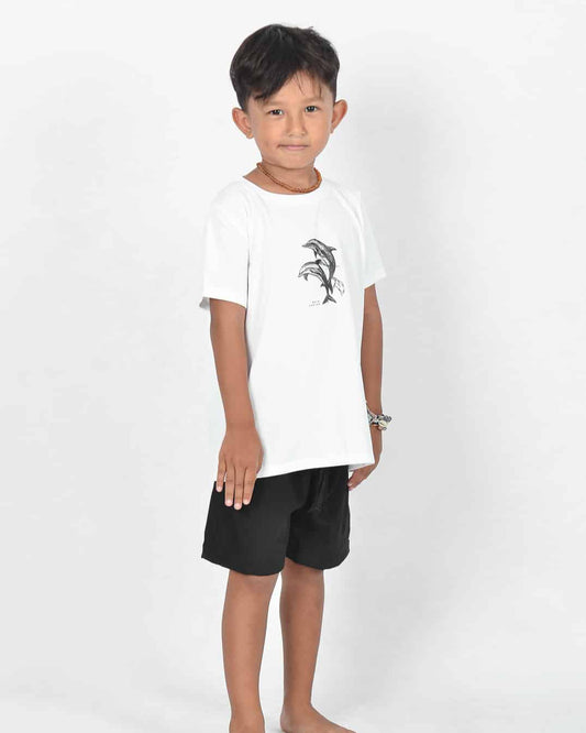 Aina Kids UV Shirt in white with artwork