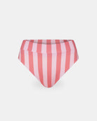 Alice Bikini Hose von Main Design aus recycelten Materialien mit vertikalen rosa und hellrosa Streifen, präsentiert vor schlichtem weißem Hintergrund.
