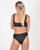 Rise Bikini Top, Gem Bikini Bottom, black-salty leo