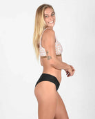 Rise Bikini Top in mocha-flowers