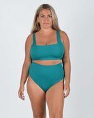 Rise Bikini Top, Posh Bottom, deep sea