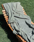 Nachhaltiges Haven Waffel Decke Strandtuch olive,  Main Design