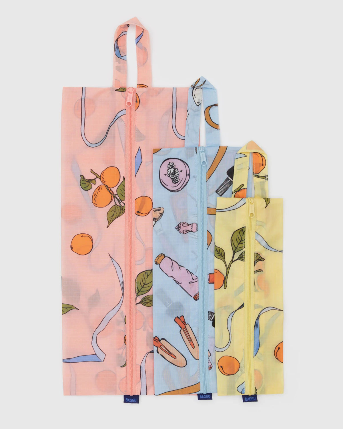 新品　BAGGU 3D Zip Set フルーツ柄 3D Zip Set Carrots & Berries - Baggu