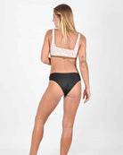 Rise Bikini Top, Gem Bikini Bottom, mocha flowers