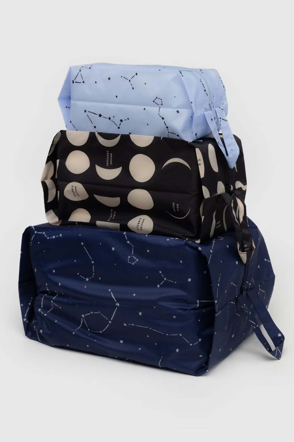 BAGGU 3D Zip Set in der Farbe Night Sky